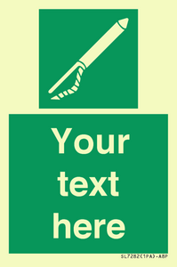 Custom sign safe condition Line throwing appliance